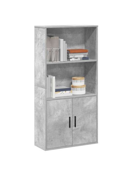 Knihovna betonově šedá 60x24x120 cm kompozitní dřevo