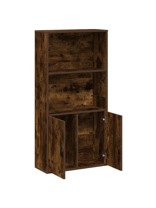 Knihovna kouřový dub 60x24x120 cm kompozitní dřevo