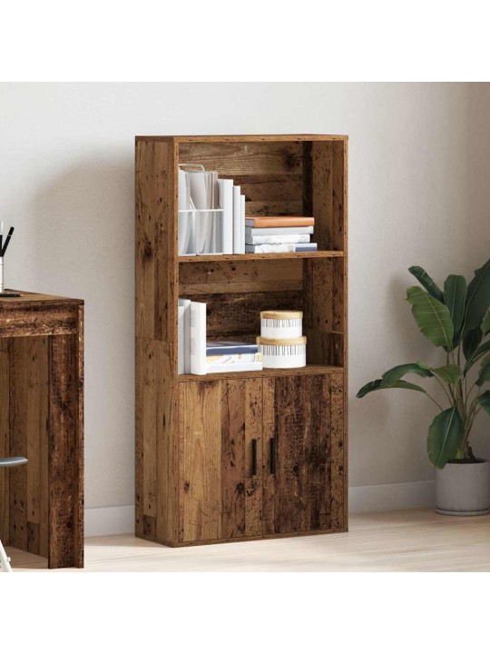 Knihovna old wood 60x24x120 cm kompozitní dřevo