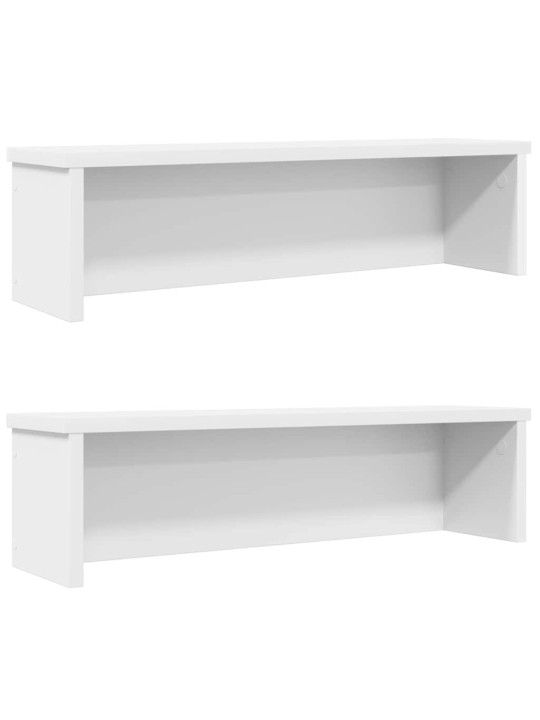 Kuchyňské regály stohovatelné 2 ks bílé 50x15x16 cm