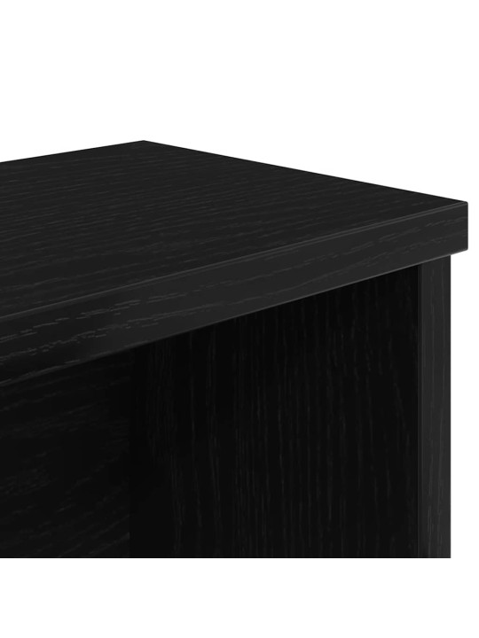 Kuchyňské regály stohovatelné černý 50x15x16 cm kompozit