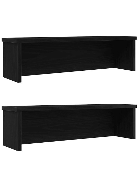 Kuchyňské regály stohovatelné 2 ks černé 50x15x16 cm