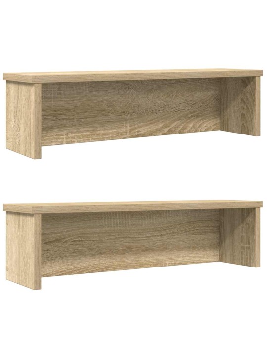 Kuchyňské regály stohovatelné 2 ks dub sonoma 50x15x16 cm