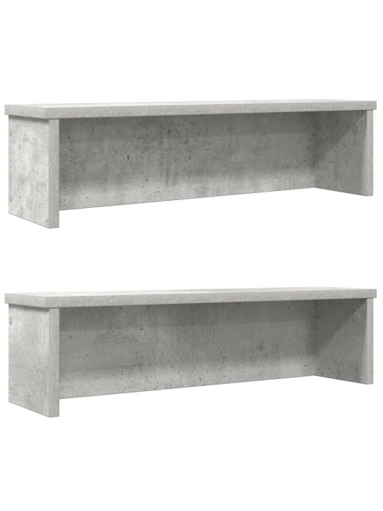Kuchyňské regály stohovatelné 2 pcs betonově šedá 50x15x16 cm