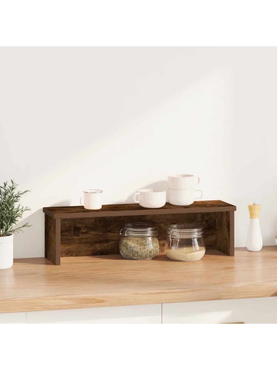 Kuchyňský regál stohovatelný kouřový dub 50x15x16 cm kompozit