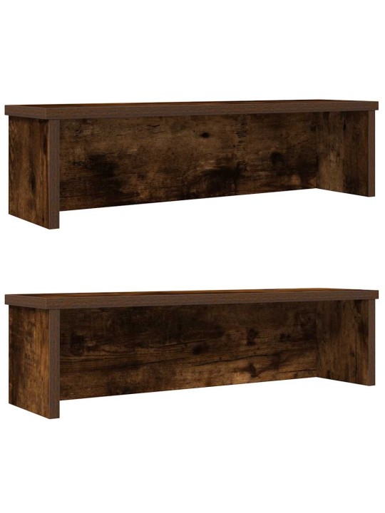 Kuchyňské regály stohovatelné 2 pcs kouřový dub 50x15x16 cm