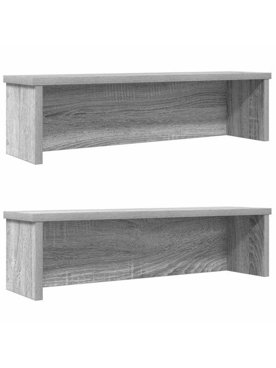 Kuchyňské regály stohovatelné 2 pcs šedý sonoma 50x15x16 cm