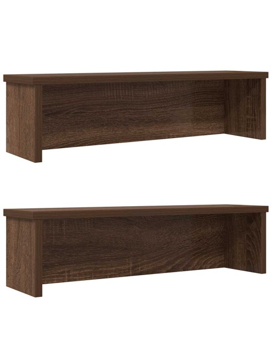Kuchyňské regály stohovatelné 2 pcs hnědý dub 50x15x16 cm