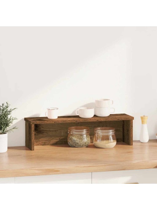 Kuchyňský regál stohovatelný starého dřeva 50x15x16 cm kompozit