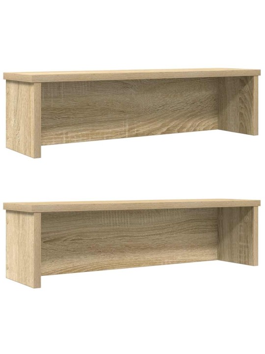 Kuchyňské regály stohovatelné 2 pcs dub sonoma 60x15x16 cm