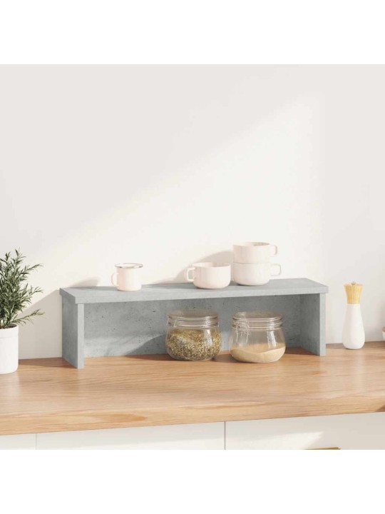 Kuchyňský regál stohovatelný betonově šedá 60x15x16 cm kompozit