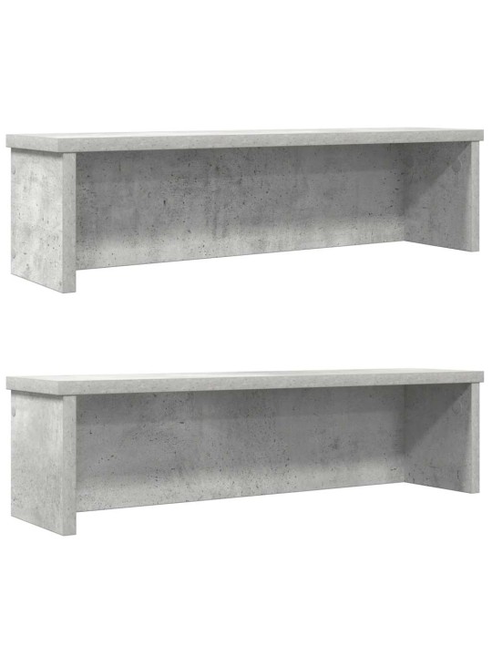Kuchyňské regály stohovatelné 2 pcs betonově šedá 60x15x16 cm