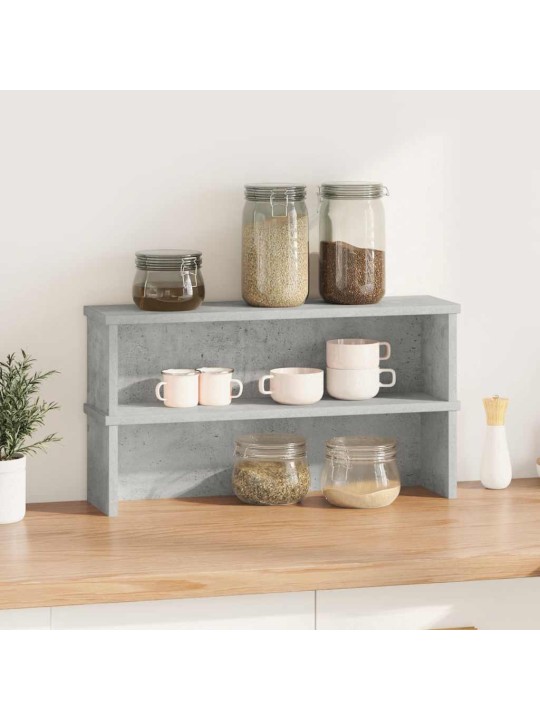 Kuchyňské regály stohovatelné 2 pcs betonově šedá 60x15x16 cm