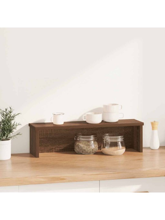 Kuchyňský regál stohovatelný hnědý dub 60x15x16 cm kompozit
