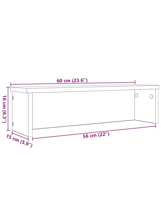 Kuchyňský regál stohovatelný hnědý dub 60x15x16 cm kompozit
