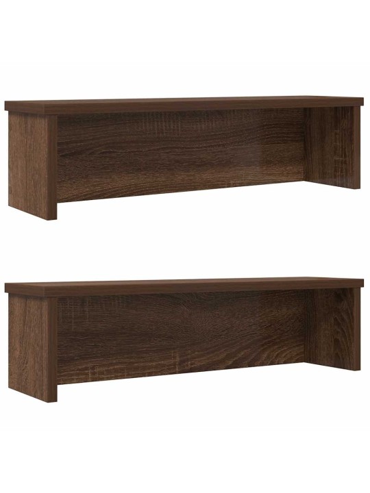 Kuchyňské regály stohovatelné 2 pcs hnědý dub 60x15x16 cm