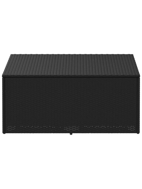 Zahradní úložný box černý 110x50x58 cm polyratan