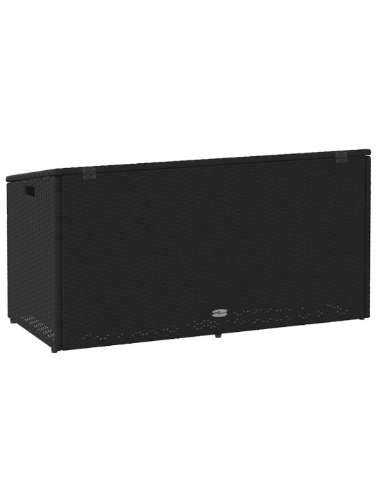 Zahradní úložný box černý 110x50x58 cm polyratan