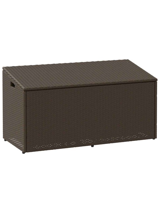Zahradní úložný box hnědý 110x50x58 cm polyratan