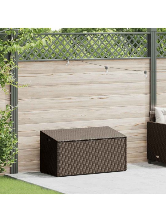 Zahradní úložný box hnědý 110x50x58 cm polyratan