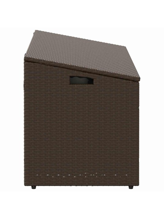 Zahradní úložný box hnědý 110x50x58 cm polyratan