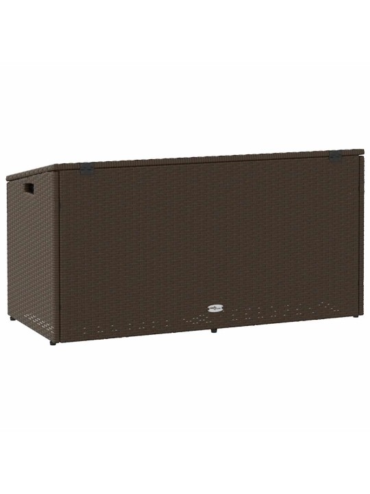Zahradní úložný box hnědý 110x50x58 cm polyratan