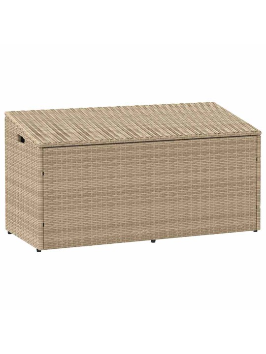 Zahradní úložný box béžový 110x50x58 cm polyratan