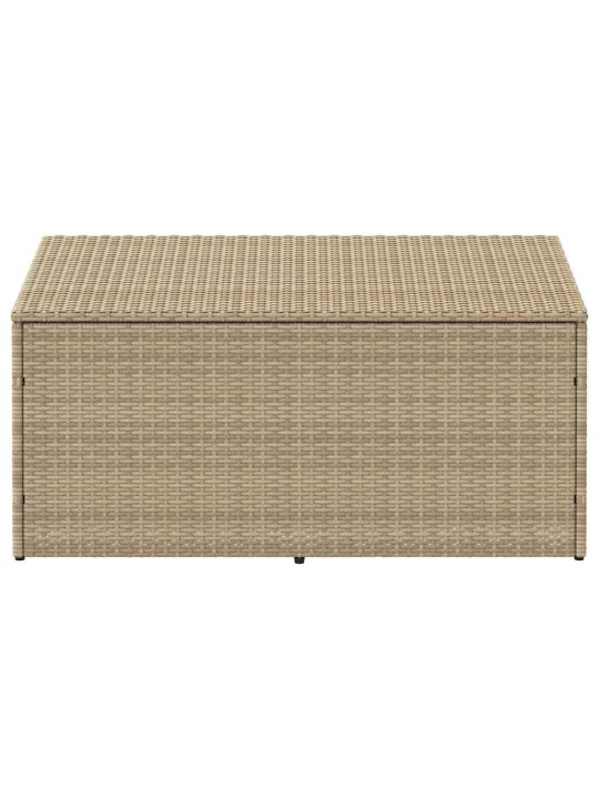 Zahradní úložný box béžový 110x50x58 cm polyratan