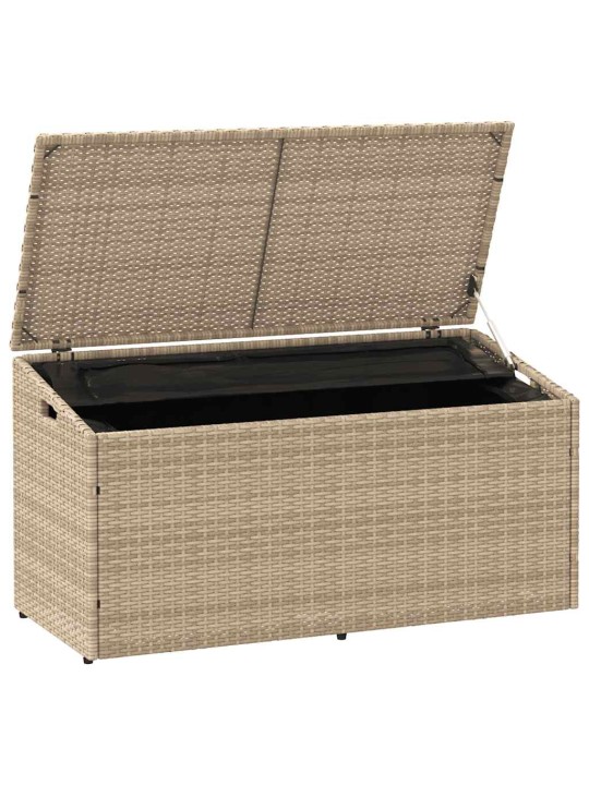 Zahradní úložný box béžový 110x50x58 cm polyratan