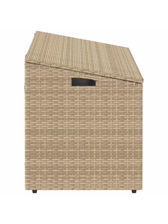 Zahradní úložný box béžový 110x50x58 cm polyratan