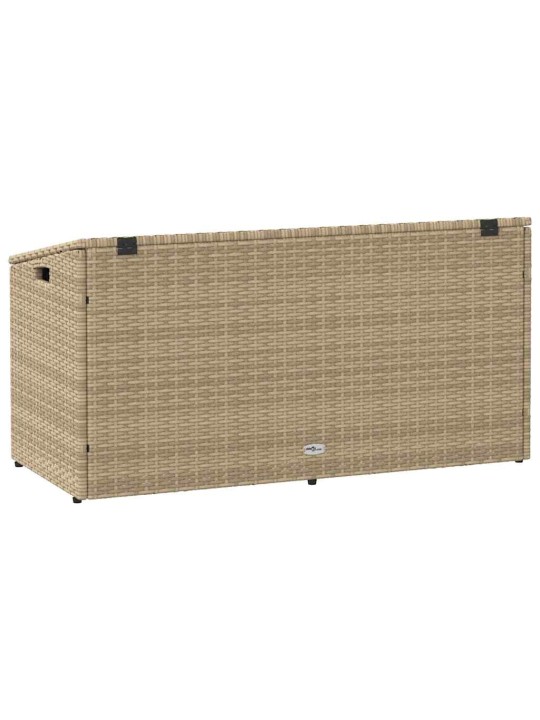 Zahradní úložný box béžový 110x50x58 cm polyratan