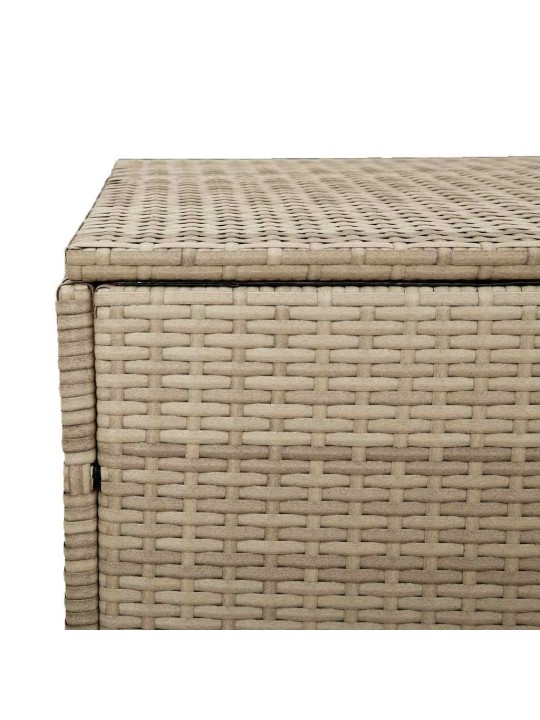 Zahradní úložný box béžový 110x50x58 cm polyratan