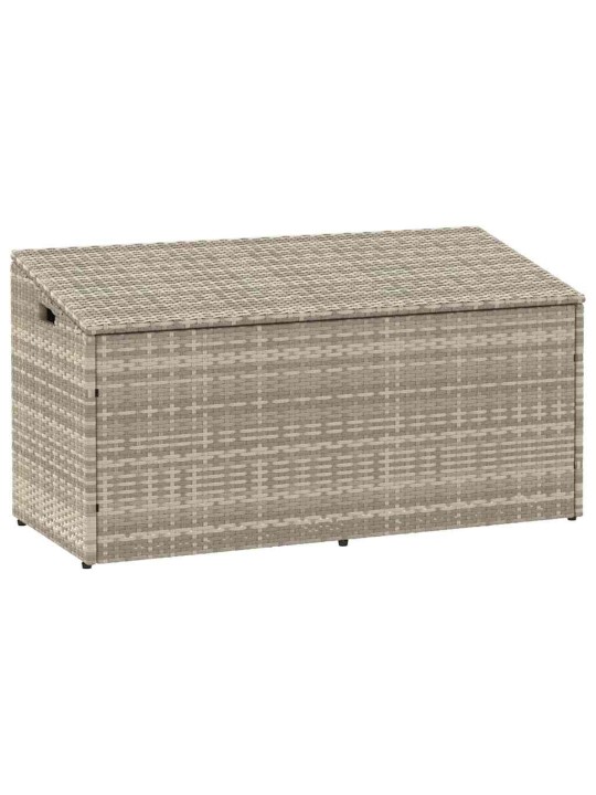 Zahradní úložný box světle šedý 110x50x58 cm polyratan