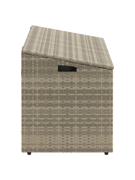 Zahradní úložný box světle šedý 110x50x58 cm polyratan