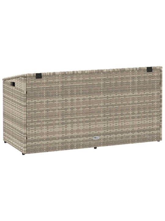 Zahradní úložný box světle šedý 110x50x58 cm polyratan