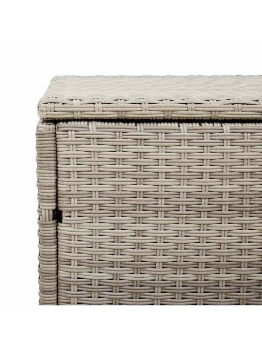 Zahradní úložný box světle šedý 110x50x58 cm polyratan