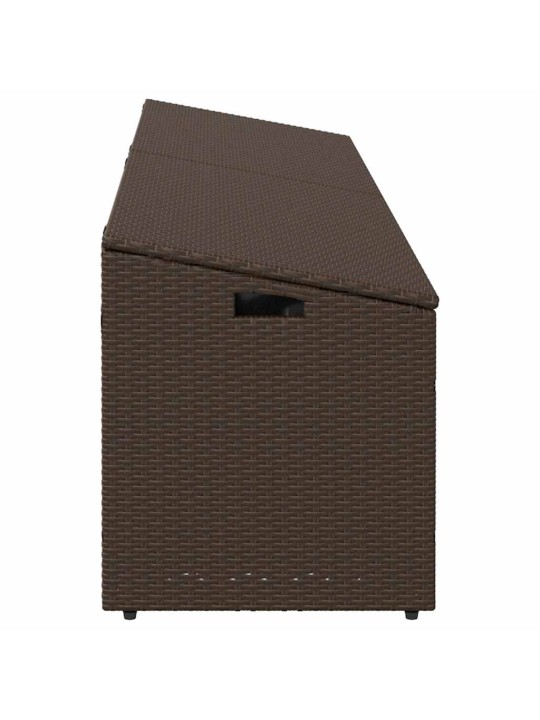 Zahradní úložný box hnědý 220x50x58 cm polyratan