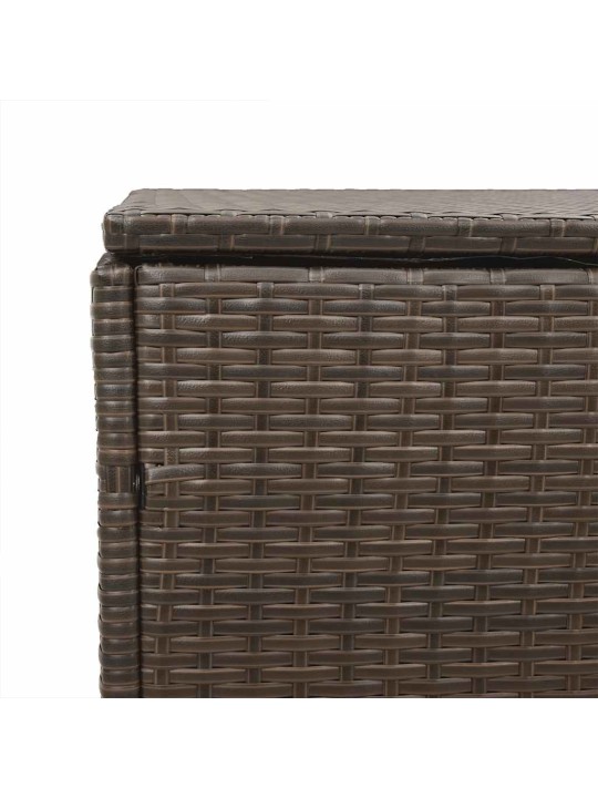 Zahradní úložný box hnědý 220x50x58 cm polyratan