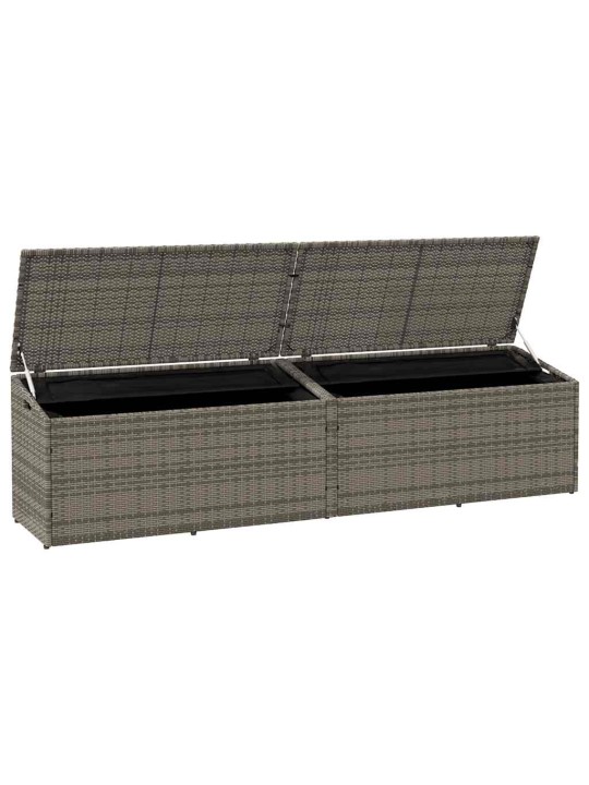 Zahradní úložný box šedý 220x50x58 cm polyratan