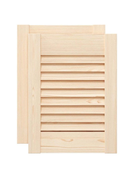 Nábytková dvířka lamelový design 2 ks 39,5x29,5 cm borovice