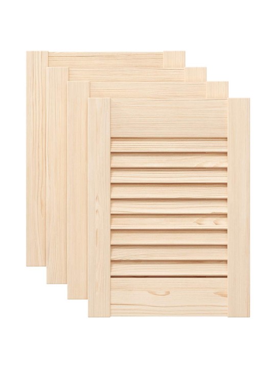 Nábytková dvířka lamelový design 4 ks 39,5x29,5 cm borovice