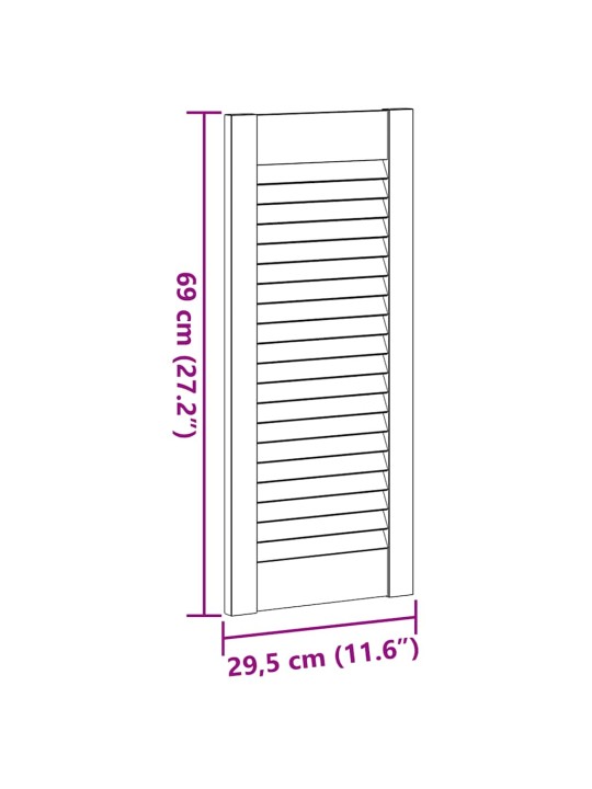 Nábytková dvířka lamelový design 69x29,5 cm borovice