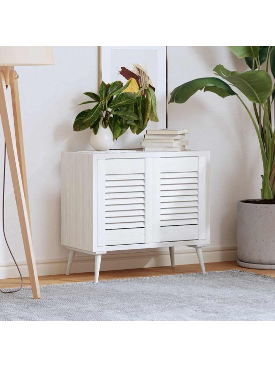 Skříňové dveře louvred design 2 ks bílá 39,5x29,5 cm