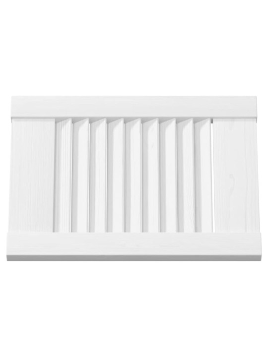 Skříňové dveře louvred design 4 ks bílá 39,5x29,5 cm