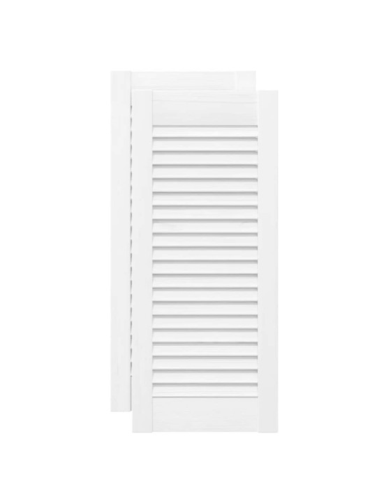 Skříňové dveře louvred design 2 ks bílá 69x29,5 cm