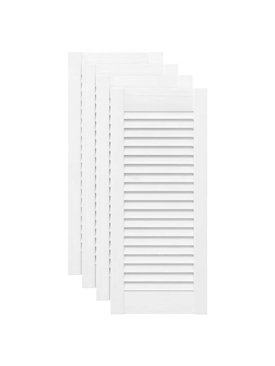 Skříňové dveře louvred design 4 ks bílá 69x29,5 cm