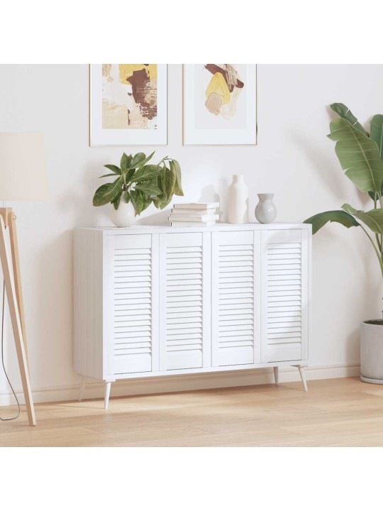Skříňové dveře louvred design 4 ks bílá 69x29,5 cm