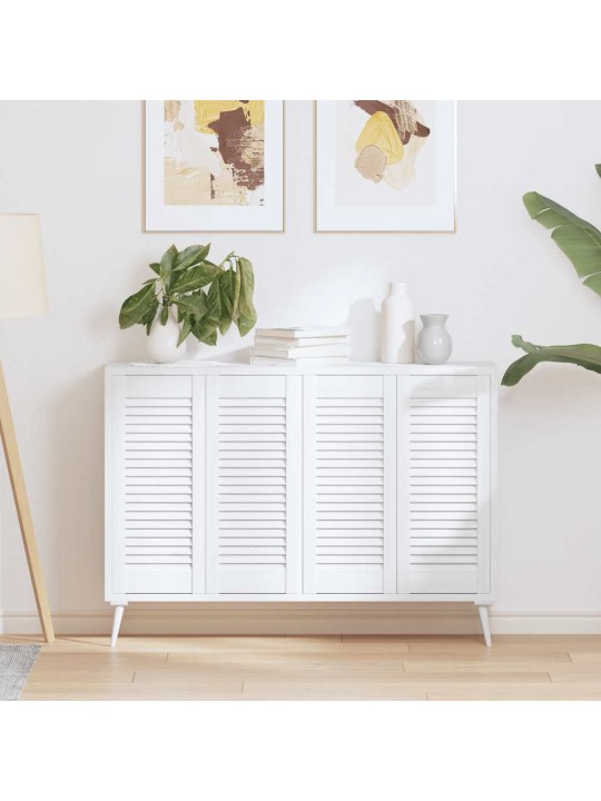 Skříňové dveře louvred design 4 ks bílá 69x29,5 cm