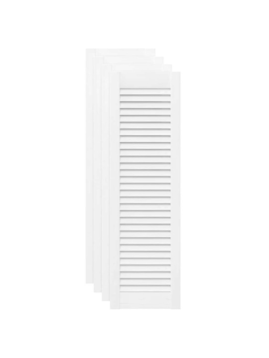 Skříňové dveře louvred design 4 ks bílá 99x29,5 cm