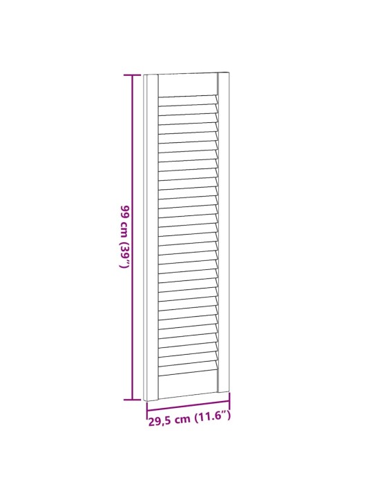 Skříňové dveře louvred design 4 ks bílá 99x29,5 cm